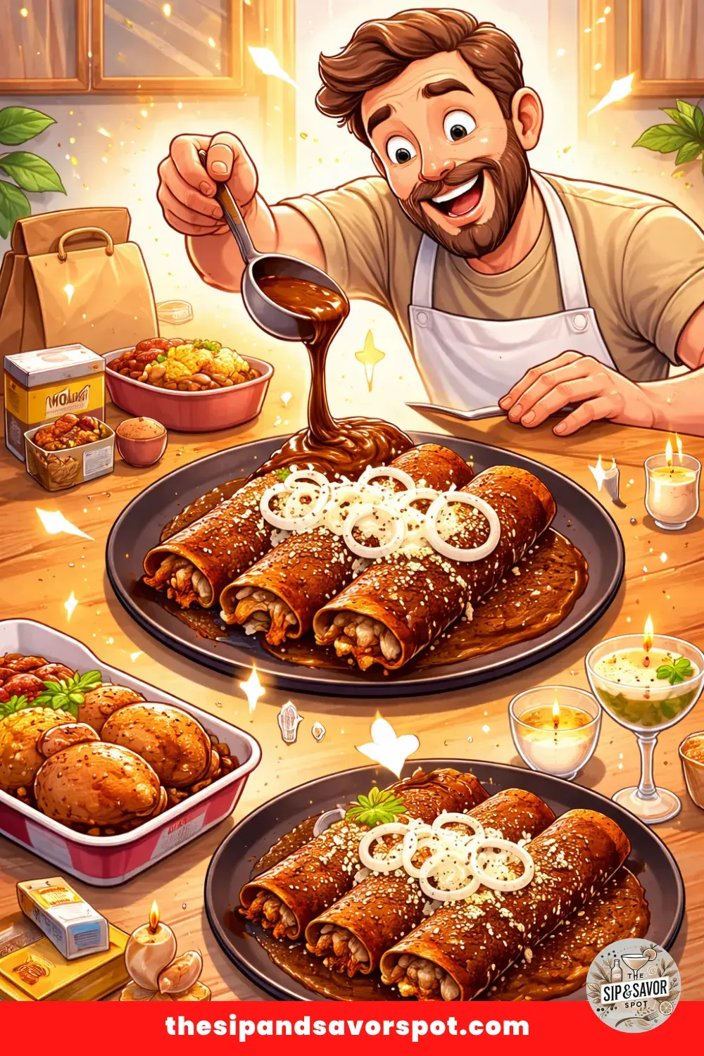 Chicken Mole Enchiladas